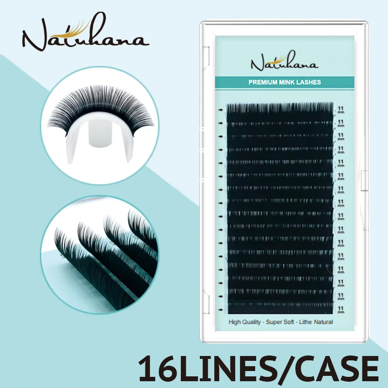 Eyelash Extension Korea Natural - NATUHANA Korea PBT 16Rows B C