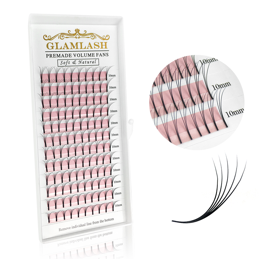 Eyelash Extension Korea Natural - GLAMLASH 2D-6D premade volume fans Long