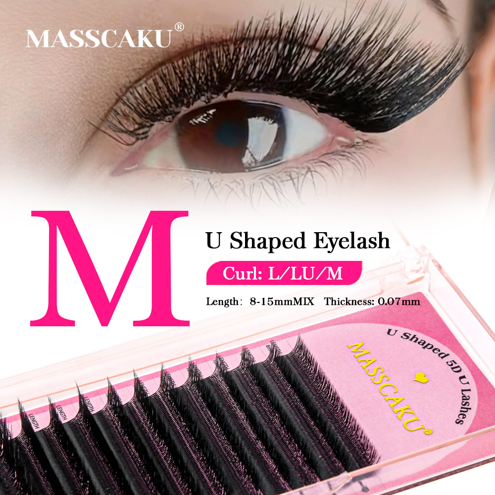 Eyelash Extension Yelix - MASSCAKU 3D 4D 5D L/LU/M U-Shaped