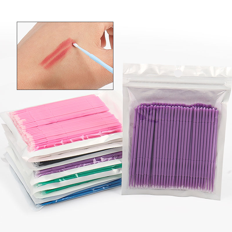 Micro Brush Applicator - 100PCS/Bag Bamboo Eyelash Extension Cleaning Swabs