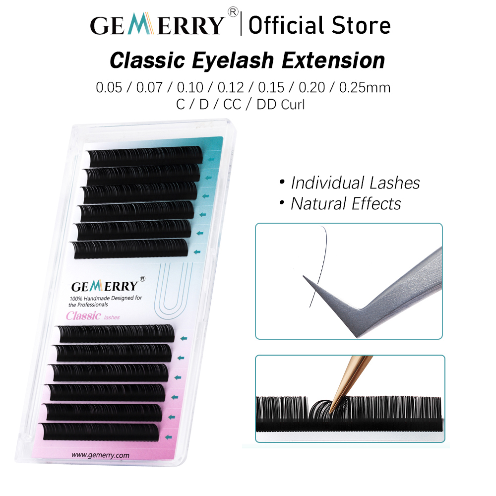 Eyelash Extension Korea Natural - GEMERRY 25mm Individual Extension Eyelashes Natural