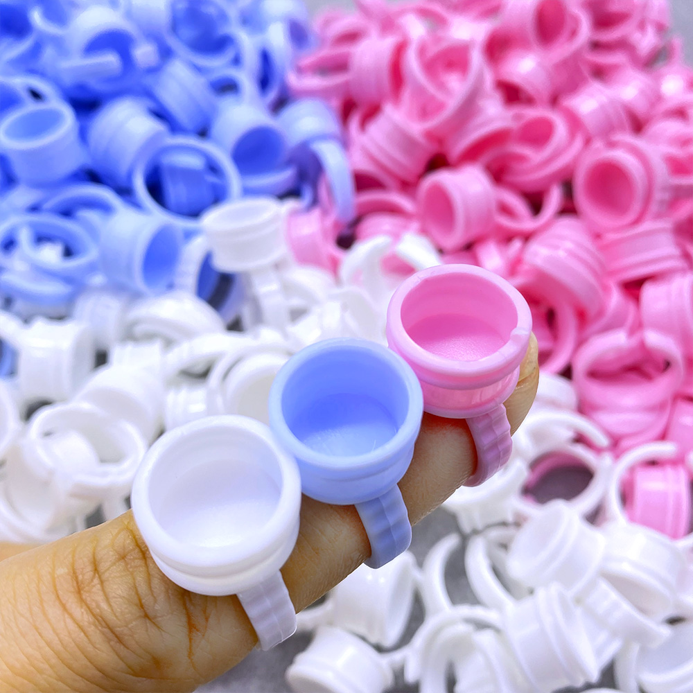 100Pcs Disposable Glue Ring Cu - Eyelash Extension Guide recension och pris