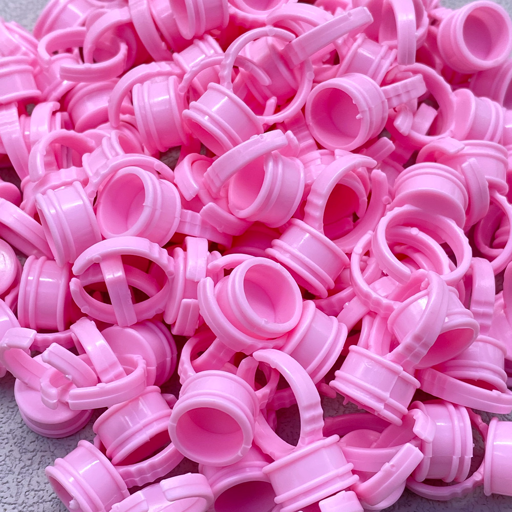100Pcs Disposable Glue Ring Cu - Eyelash Extension Guide recension och pris