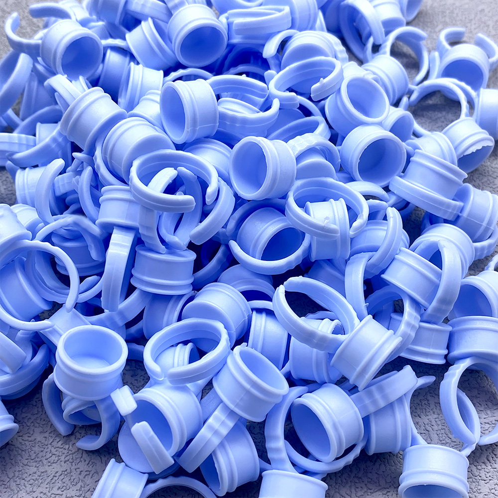 100Pcs Disposable Glue Ring Cu - Eyelash Extension Guide recension och pris