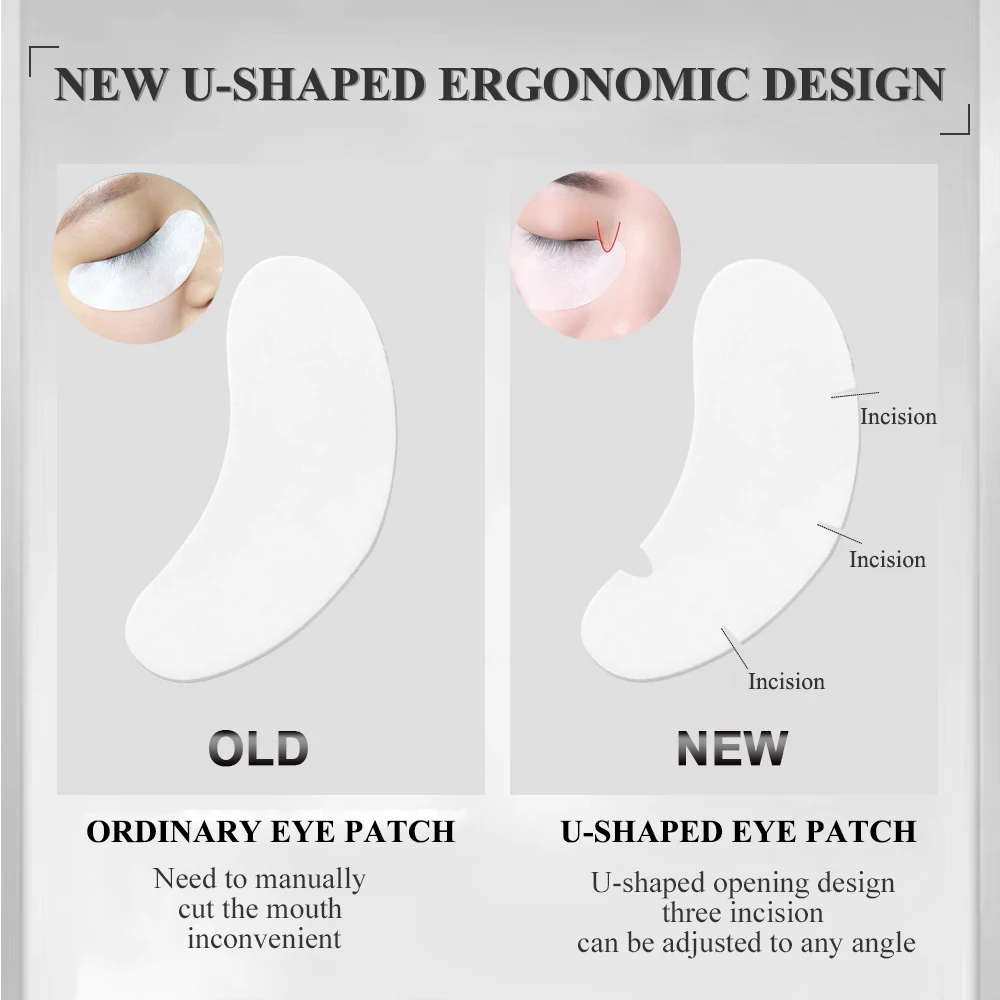50/100PCS U Shape Eyelash Pads - Eyelash Extension Glasses recension och pris