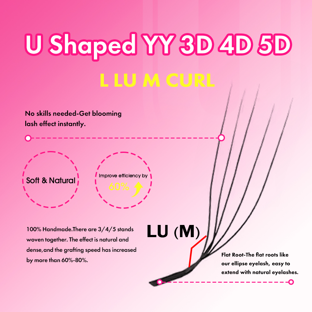 MASSCAKU 3D 4D 5D L/LU/M U-Sha - Eyelash Extension Yelix recension och pris
