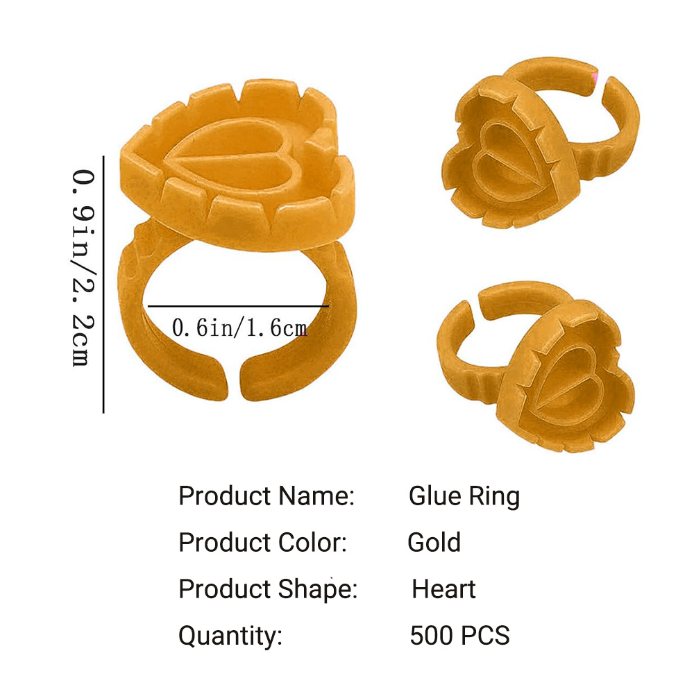 500PCS Glue Rings for Lash Ext - Eyelash Extension Guide recension och pris