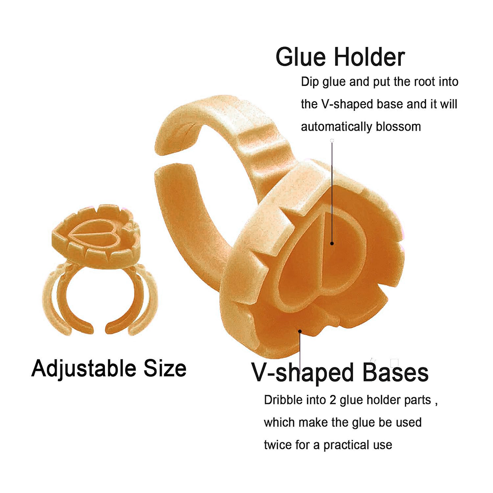 500PCS Glue Rings for Lash Ext - Eyelash Extension Guide recension och pris