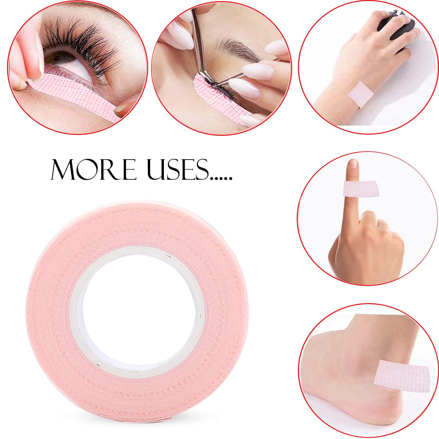 6 Rolls Eyelash Tape,Adhesive  - Eyelash Extension Guide recension och pris