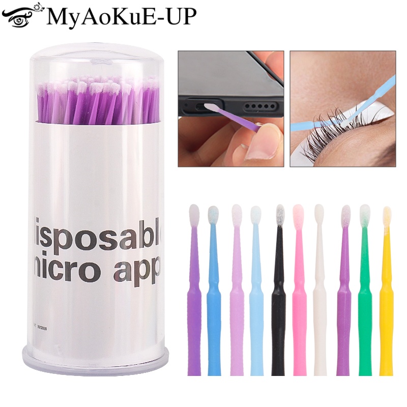 100pcs Disposable Eyelash Brus - Micro Brush Applicator recension och pris