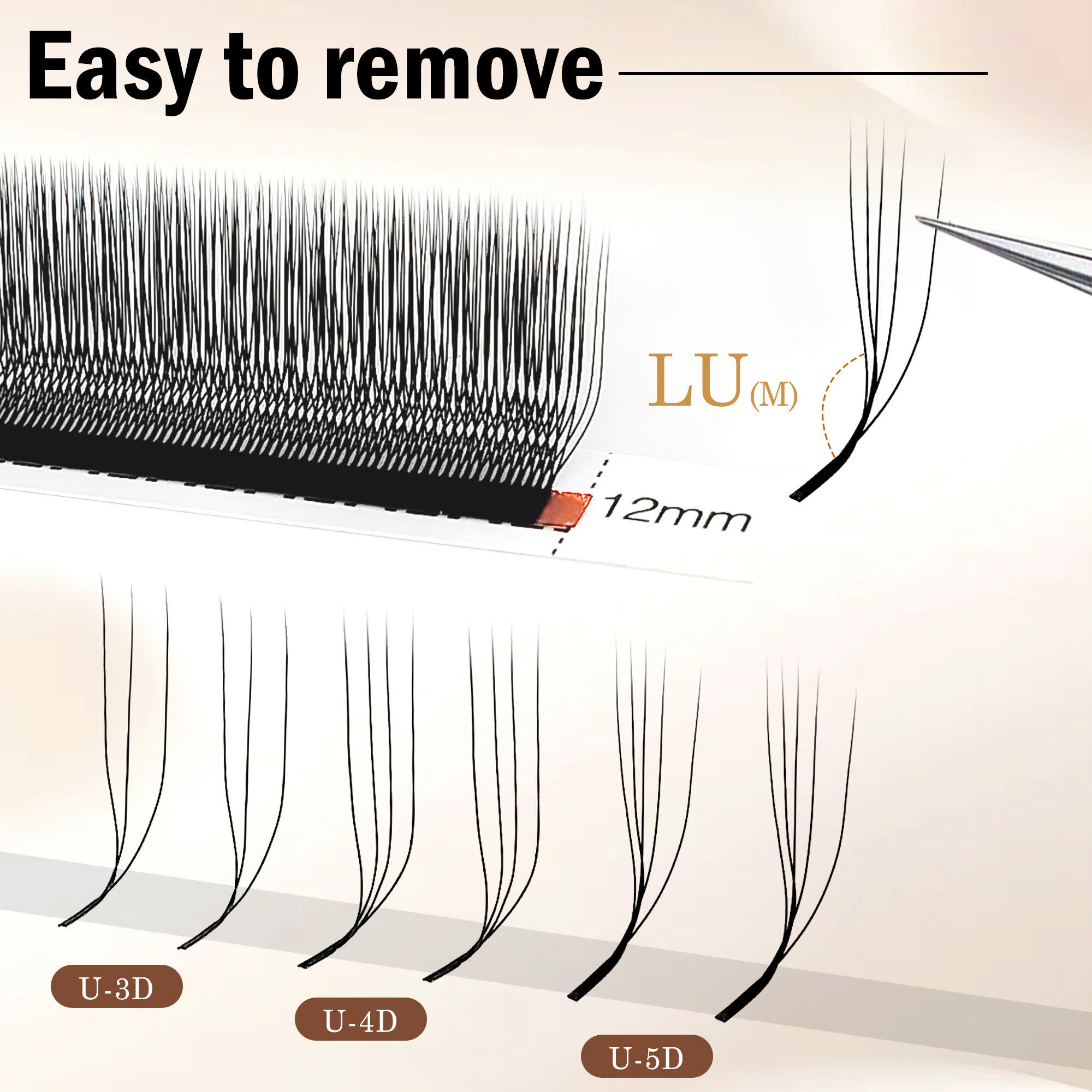 CoMango 3D 4D 5D U Shaped LU C - Eyelash Extension Yelix recension och pris