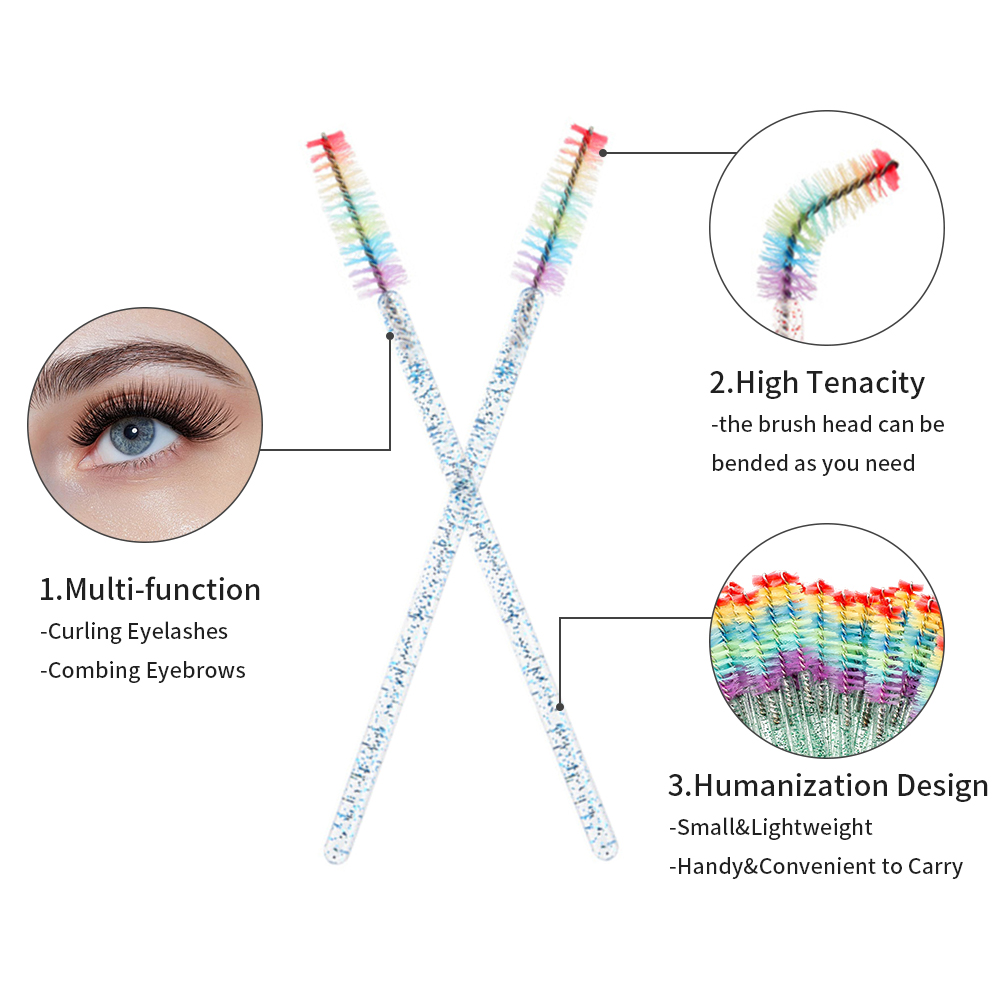50PCS Rainbow Crystal Eyelash  - Eyelash Extension Glasses recension och pris