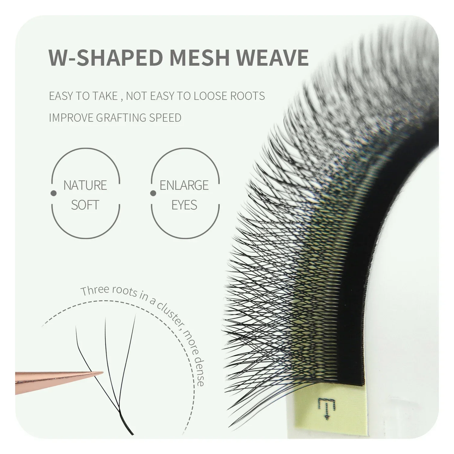 ANNAFRIS Brown W Shape Lash Ex - Eyelash Extension Yelix recension och pris
