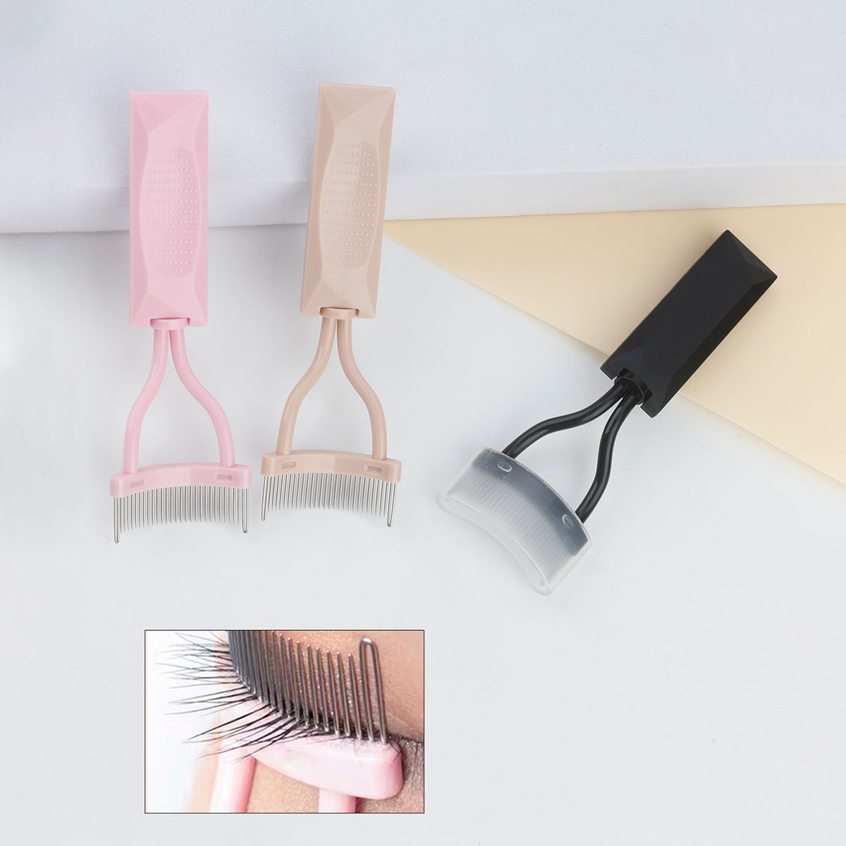 1pcs Curved Ultra-Fine Steel T - Eyelash Extension Guide recension och pris