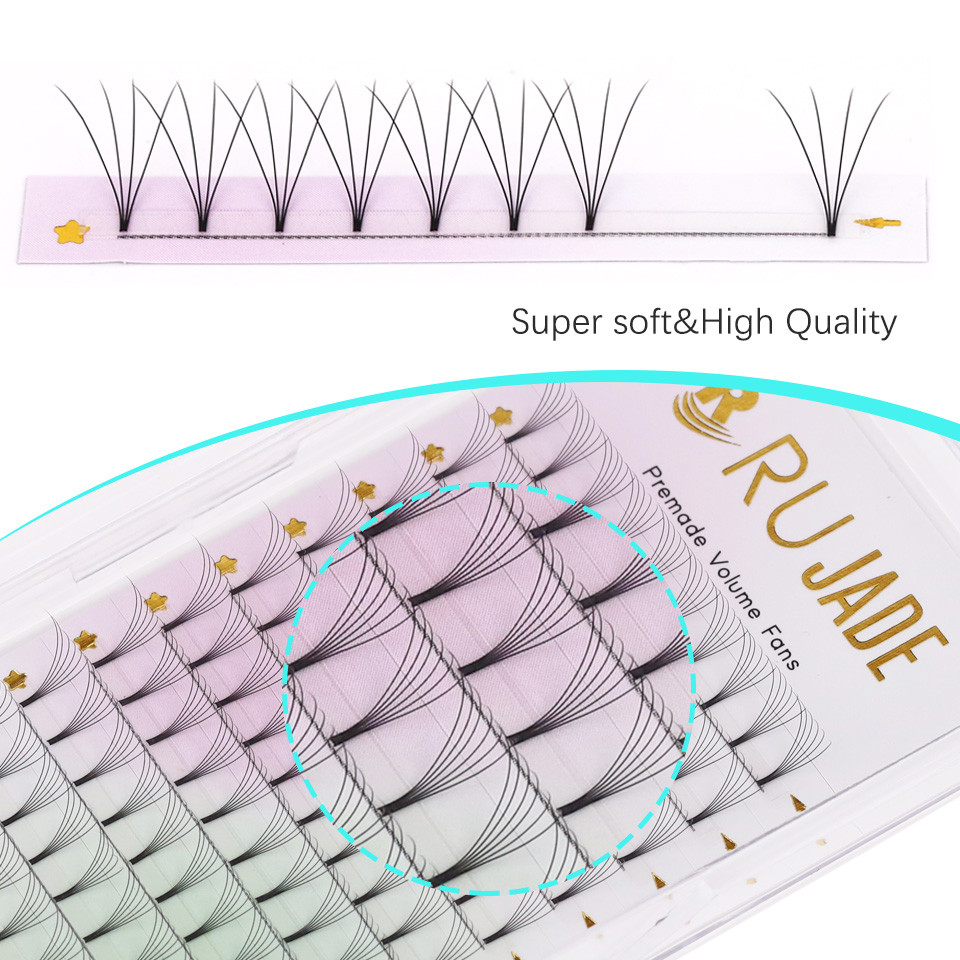 Rujade Premade Volume Fans Sho - Eyelash Extension Korea Natural recension och pris