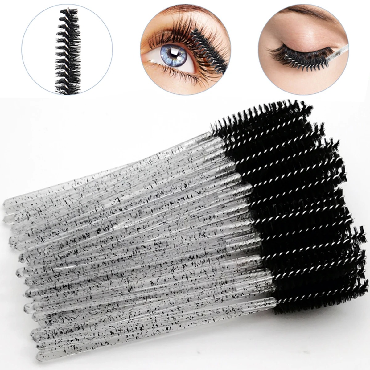 Wholesale 100PCS Mascara Spool - Eyelash Extension Guide recension och pris