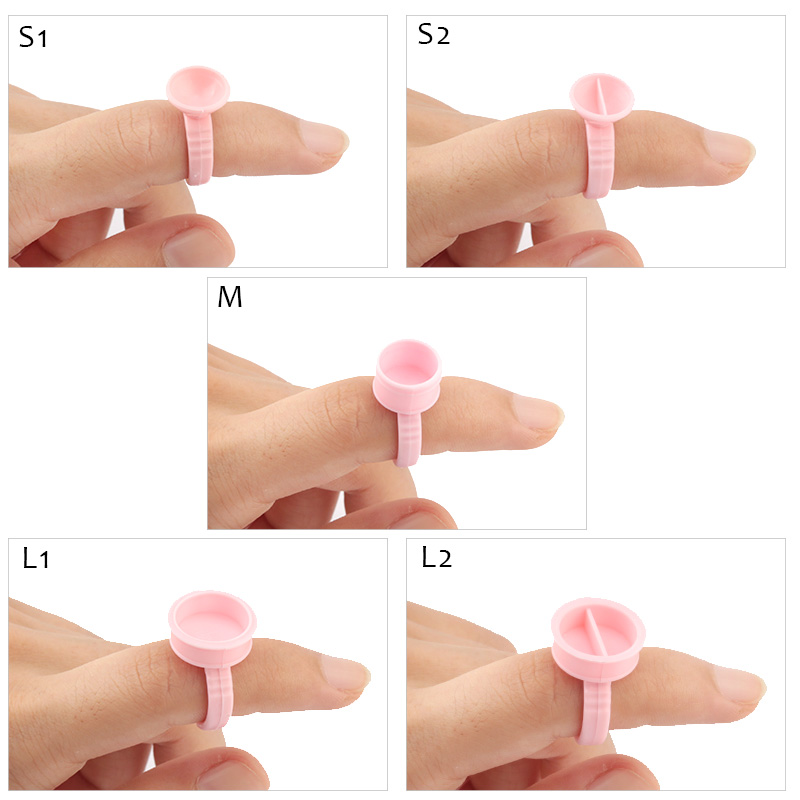 100pcs Disposable Glue Rings P - Eyelash Extension Guide recension och pris